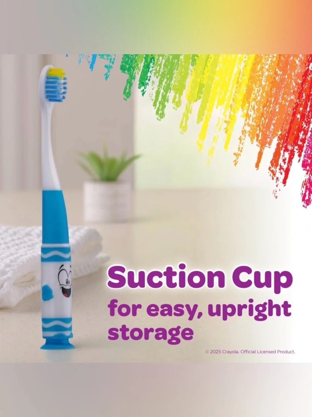 Crayola Kids Toothbrush with Suction Cup - Set of 4